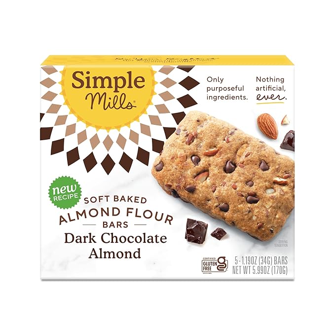 Simple Mills Soft Baked Dark Chocolate Almond Bars