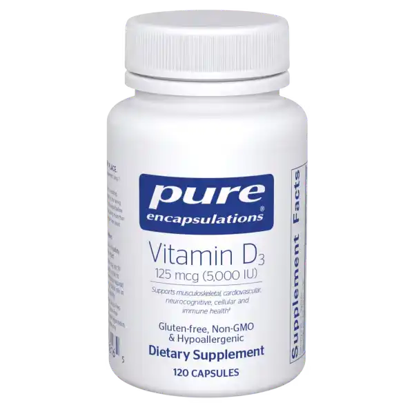 Pure Encapsulations Vitamin D3 125 MCG 5000 IU 120 Capsules