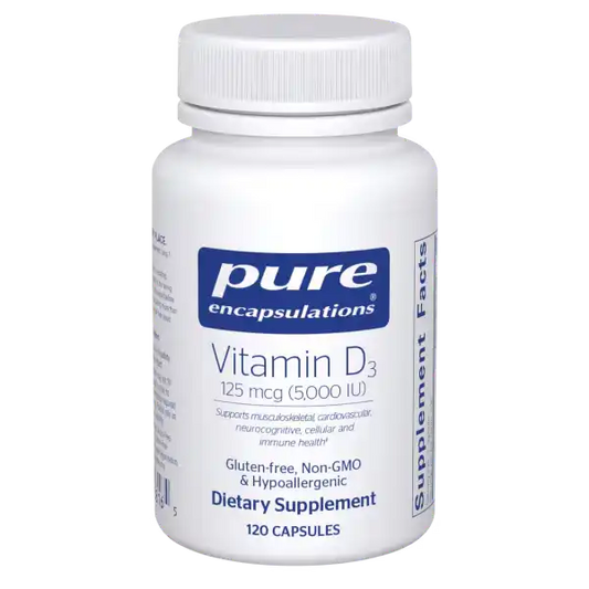 Pure Encapsulations Vitamin D3 125 MCG 5000 IU 120 Capsules