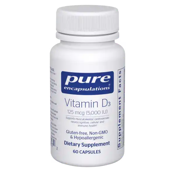 Pure Encapsulations Vitamin D3 125 MCG 5000 IU 60 Capsules