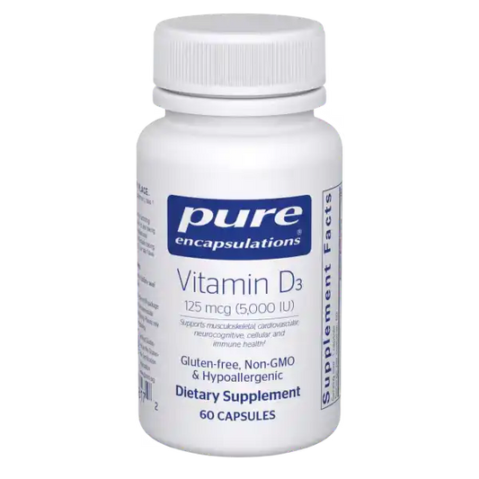 Pure Encapsulations Vitamin D3 125 MCG 5000 IU 60 Capsules