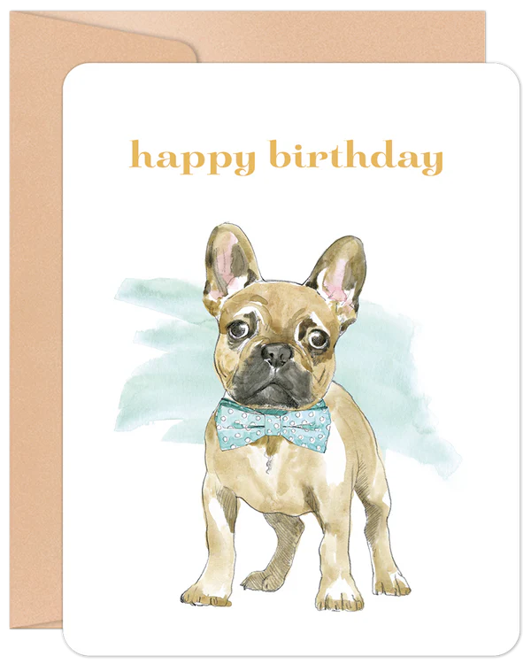 French Bulldog Willow & Ivy Birthday Card