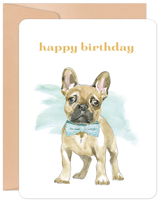 French Bulldog Willow & Ivy Birthday Card