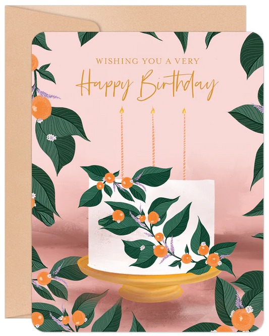 'Orange Cake' Willow & Ivy Birthday Card
