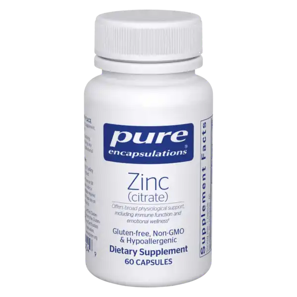 Pure Encapsulations Zinc Citrate 60 Capsules